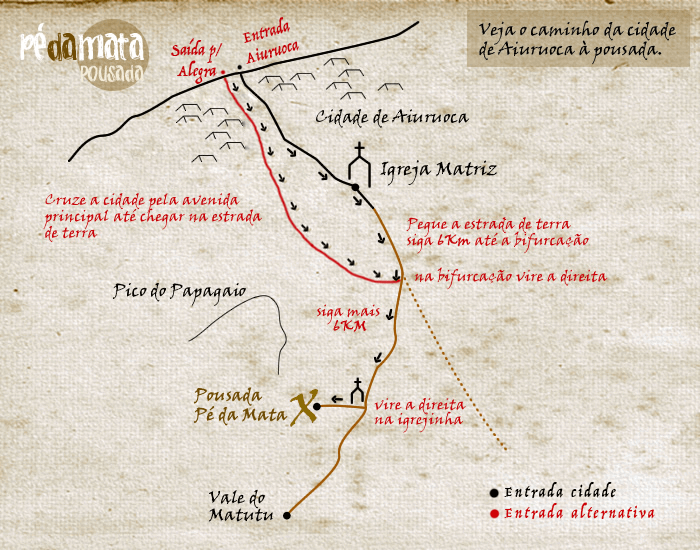 Pousada Pé da Mata Mapa